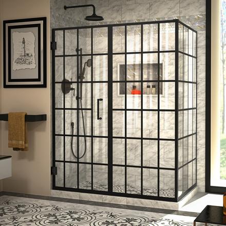 Unidoor Toulon Matte Black Enclosure Shower Door Unidoor Toulon Matte Black Enclosure Shower Door