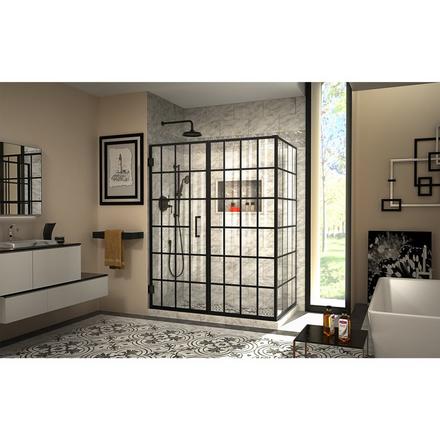 Unidoor Toulon Matte Black Enclosure Shower Door Unidoor Toulon Matte Black Enclosure Shower Door