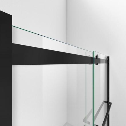 Essence-H Matte Black Bypass Shower Door Essence-H Matte Black Bypass Shower Door