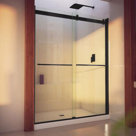 Essence-H Matte Black Bypass Shower Door Essence-H Matte Black Bypass Shower Door
