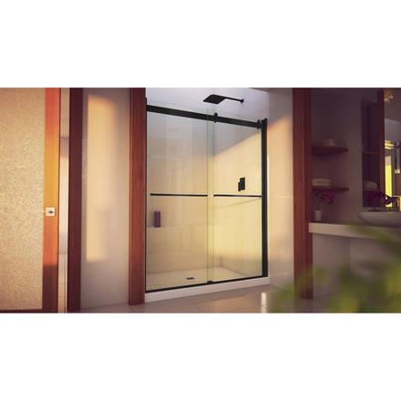 Essence-H Matte Black Bypass Shower Door Essence-H Matte Black Bypass Shower Door