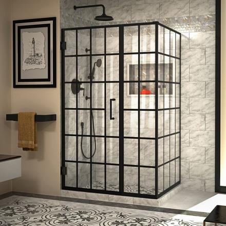 Unidoor Toulon Matte Black Enclosure Shower Door Unidoor Toulon Matte Black Enclosure Shower Door