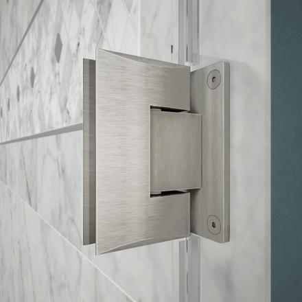 Unidoor Brushed Nickel Hinged Shower Door Unidoor Brushed Nickel Hinged Shower Door
