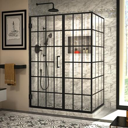 Unidoor Toulon Matte Black Enclosure Shower Door Unidoor Toulon Matte Black Enclosure Shower Door