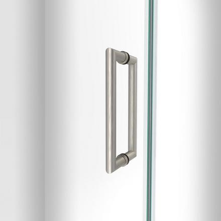 Unidoor-LS Brushed Nickel Hinged Shower Door Unidoor-LS Brushed Nickel Hinged Shower Door