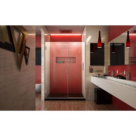 Unidoor Plus Brushed Nickel Hinged Shower Door Unidoor Plus Brushed Nickel Hinged Shower Door