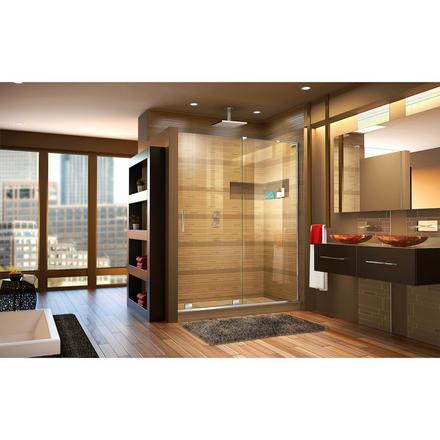 Mirage-X Chrome Frameless Sliding Shower Door Mirage-X Chrome Frameless Sliding Shower Door
