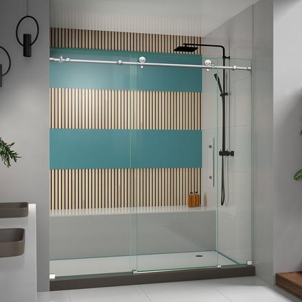 Enigma-X Stainless Steel Frameless Sliding Shower Door Enigma-X Stainless Steel Frameless Sliding Shower Door