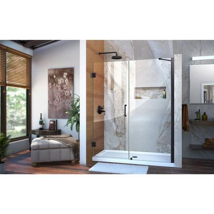 Unidoor Matte Black Hinged Shower Door Unidoor Matte Black Hinged Shower Door