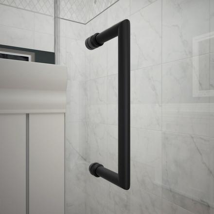 Unidoor Matte Black Hinged Shower Door Unidoor Matte Black Hinged Shower Door