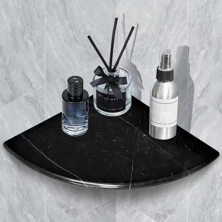 Sable Black Marble Corner Shelf Sable Black Marble Corner Shelf