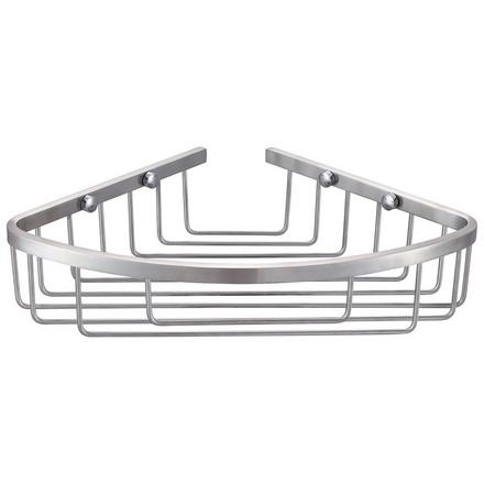 Brushed Nickel Metal Corner Shelf Brushed Nickel Metal Corner Shelf