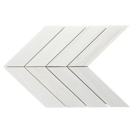 Dolomite Chevron Marble Honed Mosaic Dolomite Chevron Marble Honed Mosaic