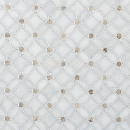 Carrara Chateau Flower Marble Mosaic Carrara Chateau Flower Marble Mosaic