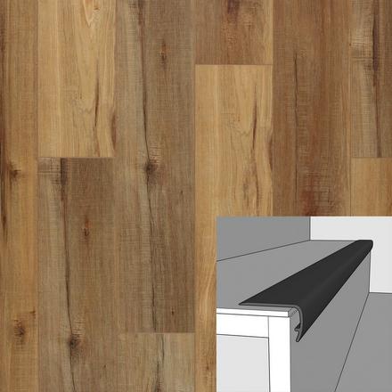 Pompano Pine 94in. Vinyl Overlapping Stairnose Pompano Pine 94in. Vinyl Overlapping Stairnose