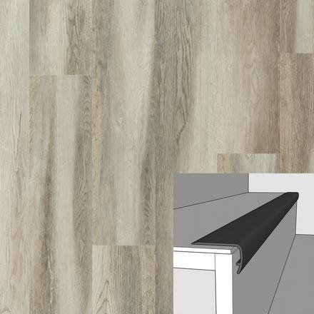 Winterfall Oak 94in. Vinyl Overlapping Stairnose Winterfall Oak 94in. Vinyl Overlapping Stairnose