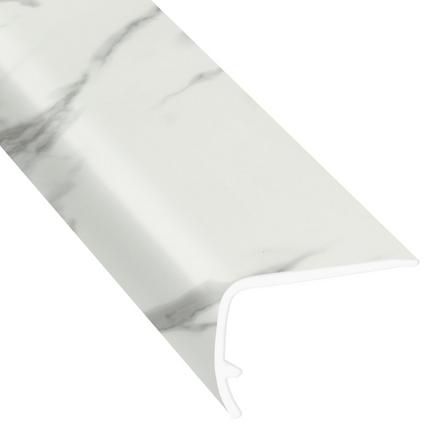 Calacatta 94in. Vinyl Overlapping Stair Nose Calacatta 94in. Vinyl Overlapping Stair Nose