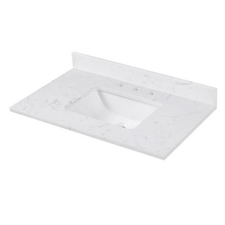 Cala White 37 in. Engineered Stone Vanity Top Cala White 37 in. Engineered Stone Vanity Top
