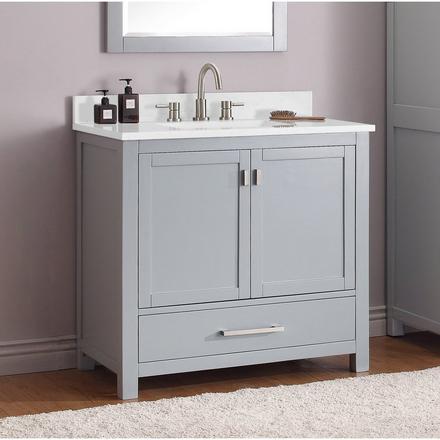 Cala White 37 in. Engineered Stone Vanity Top Cala White 37 in. Engineered Stone Vanity Top