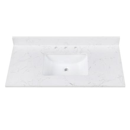 Cala White 43 in. Engineered Stone Vanity Top Cala White 43 in. Engineered Stone Vanity Top