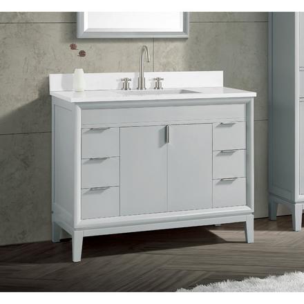 Cala White 43 in. Engineered Stone Vanity Top Cala White 43 in. Engineered Stone Vanity Top