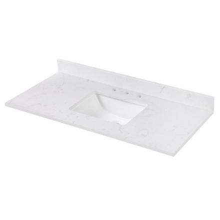 Cala White 49 in. Engineered Stone Vanity Top Cala White 49 in. Engineered Stone Vanity Top