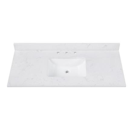Cala White 49 in. Engineered Stone Vanity Top Cala White 49 in. Engineered Stone Vanity Top