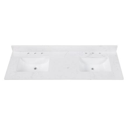 Cala White 61 in. Engineered Stone Double Vanity Top Cala White 61 in. Engineered Stone Double Vanity Top