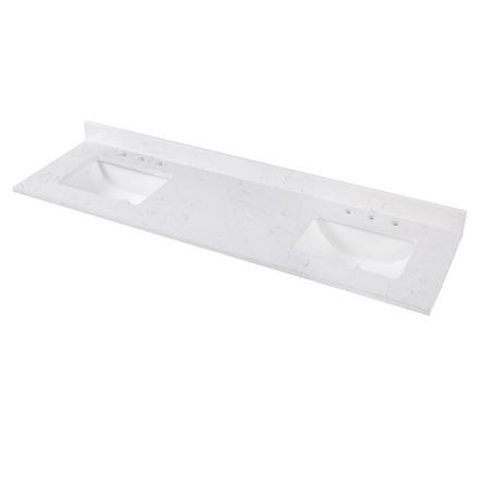 Cala White 73 in. Engineered Stone Double Vanity Top Cala White 73 in. Engineered Stone Double Vanity Top