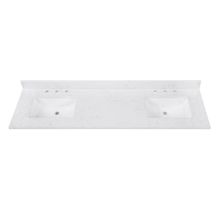 Cala White 73 in. Engineered Stone Double Vanity Top Cala White 73 in. Engineered Stone Double Vanity Top