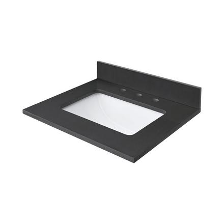 Dark Gray Quartz 25 in. Vanity Top Dark Gray Quartz 25 in. Vanity Top