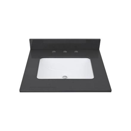 Dark Gray Quartz 25 in. Vanity Top Dark Gray Quartz 25 in. Vanity Top