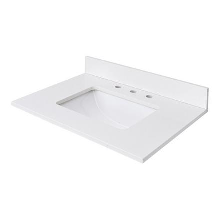 White Quartz 31 in. Vanity Top White Quartz 31 in. Vanity Top