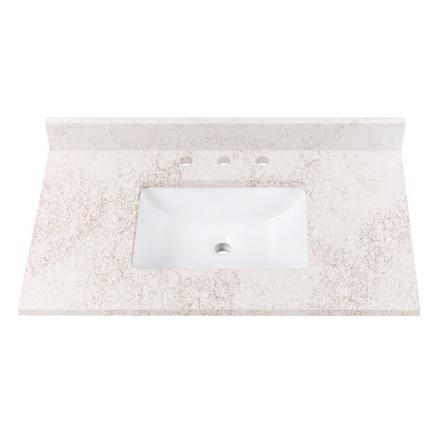 Alluring Quartz 37 in. Vanity Top Alluring Quartz 37 in. Vanity Top