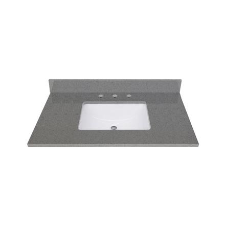 Gray Quartz 37 in. Vanity Top Gray Quartz 37 in. Vanity Top