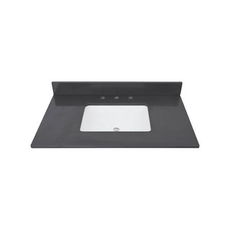 Dark Gray Quartz 37 in. Vanity Top Dark Gray Quartz 37 in. Vanity Top