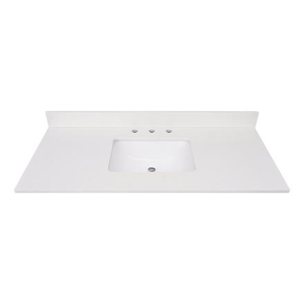 White Quartz 43 in. Vanity Top White Quartz 43 in. Vanity Top