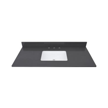 Dark Gray Quartz 43 in. Vanity Top Dark Gray Quartz 43 in. Vanity Top