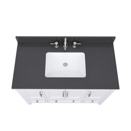 Dark Gray Quartz 43 in. Vanity Top Dark Gray Quartz 43 in. Vanity Top