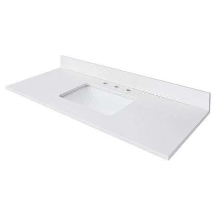 White Quartz 49 in. Vanity Top White Quartz 49 in. Vanity Top