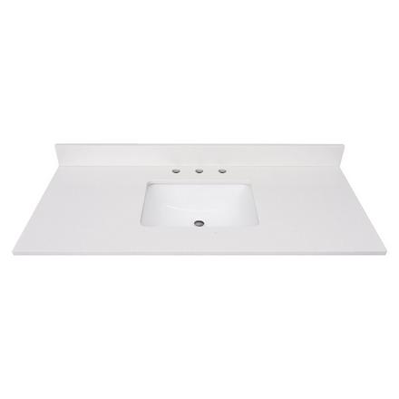 White Quartz 49 in. Vanity Top White Quartz 49 in. Vanity Top