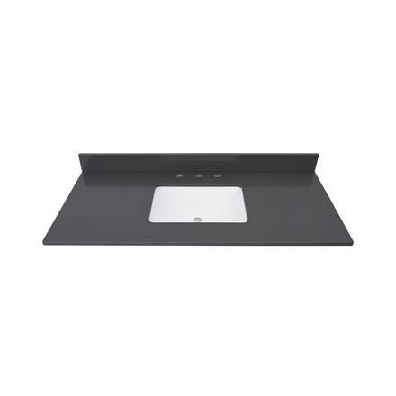 Dark Gray Quartz 49 in. Vanity Top Dark Gray Quartz 49 in. Vanity Top