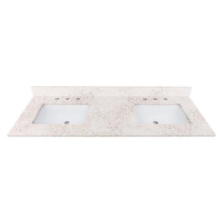 Alluring Quartz 61 in. Vanity Top Alluring Quartz 61 in. Vanity Top