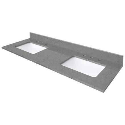 Gray Quartz 61 in. Vanity Top Gray Quartz 61 in. Vanity Top