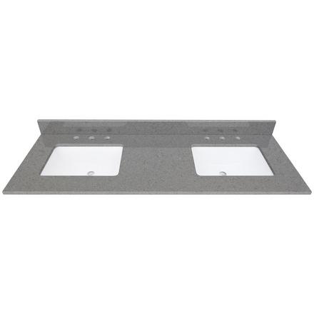 Gray Quartz 61 in. Vanity Top Gray Quartz 61 in. Vanity Top