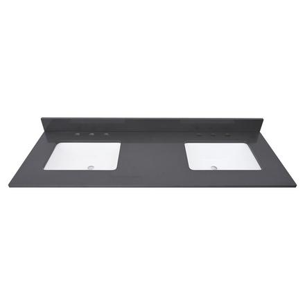 Dark Gray Quartz 61 in. Vanity Top Dark Gray Quartz 61 in. Vanity Top