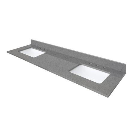 Gray Quartz 73 in. Vanity Top Gray Quartz 73 in. Vanity Top