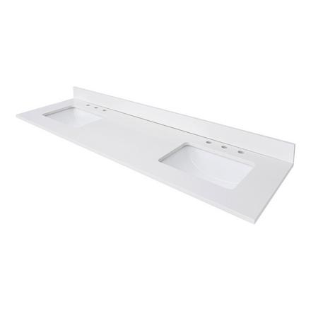 White Quartz 73 in. Vanity Top White Quartz 73 in. Vanity Top