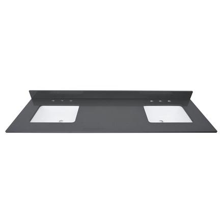 Dark Gray Quartz 73 in. Vanity Top Dark Gray Quartz 73 in. Vanity Top