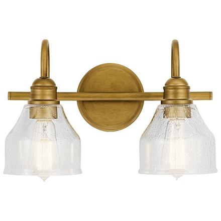 Avery Natural Brass Double Sconce Avery Double Sconce